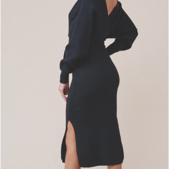 NWT Drape Knit Sweater Dress - Picture 3 of 13